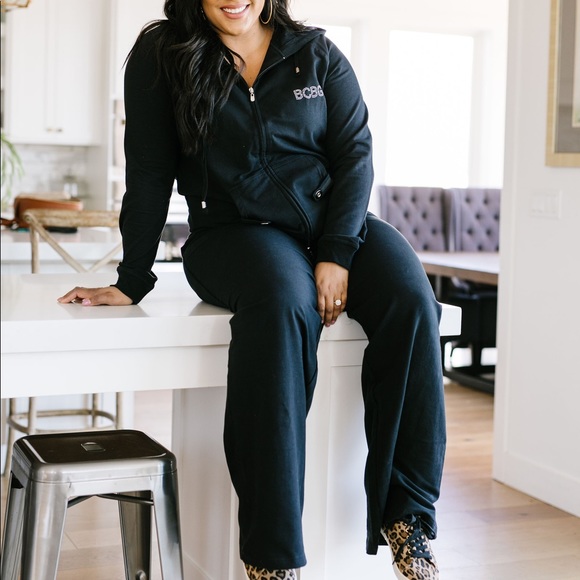 BCBG Flashback Track Suit in Black - Picture 3 of 8